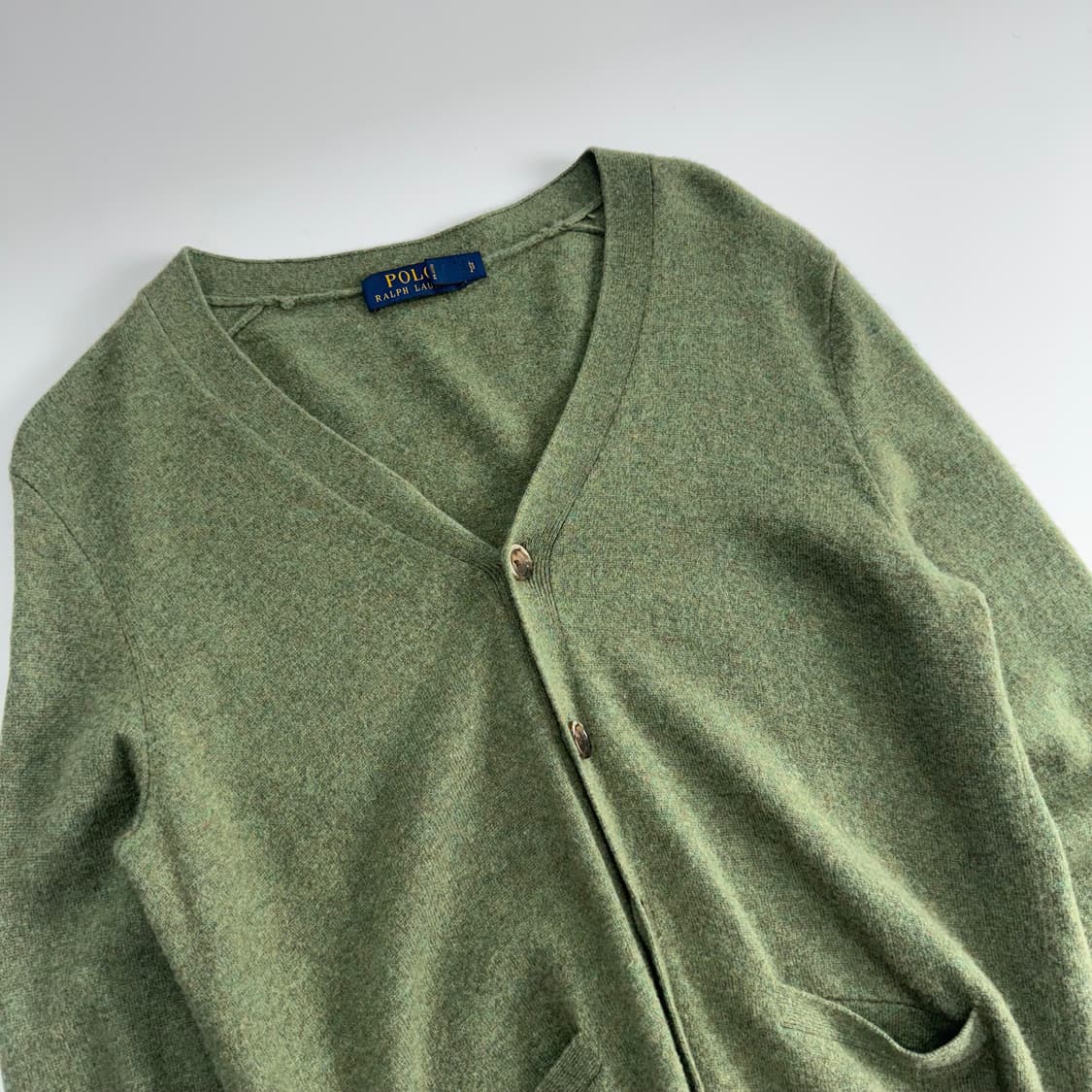 Polo 폴로 투포켓 앵클패치 그린 니트 가디건 상품이미지4