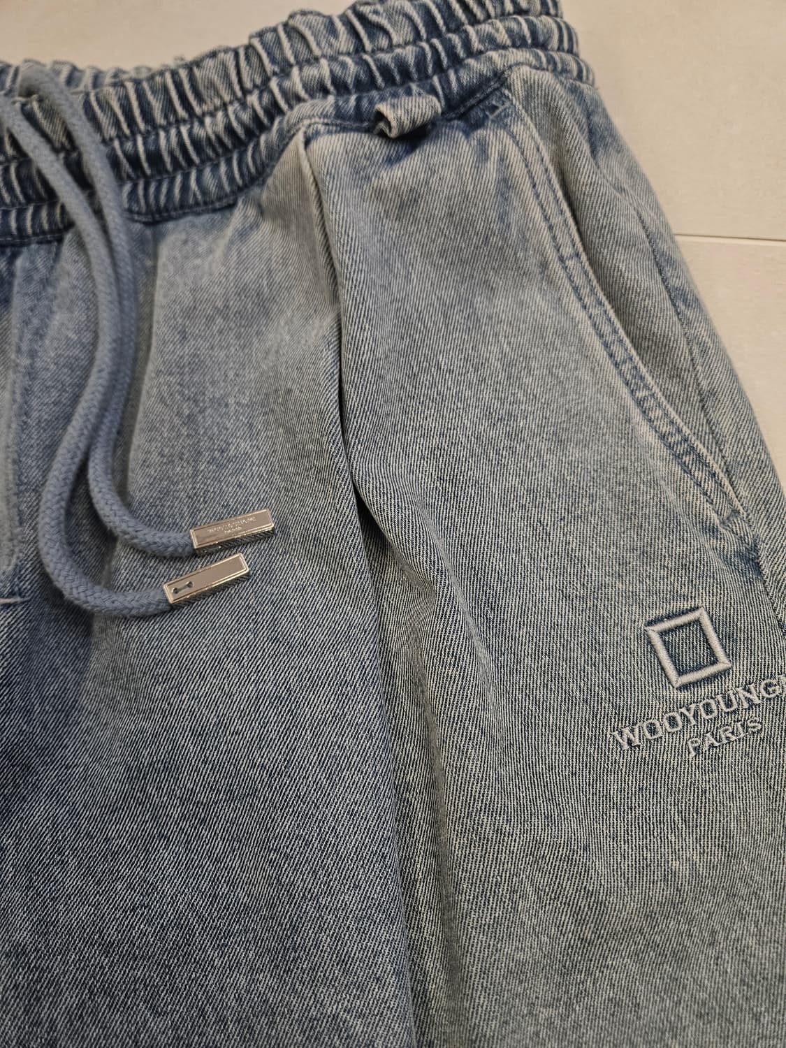 (46) 우영미 원턱 밴딩데님 연청 상품이미지3