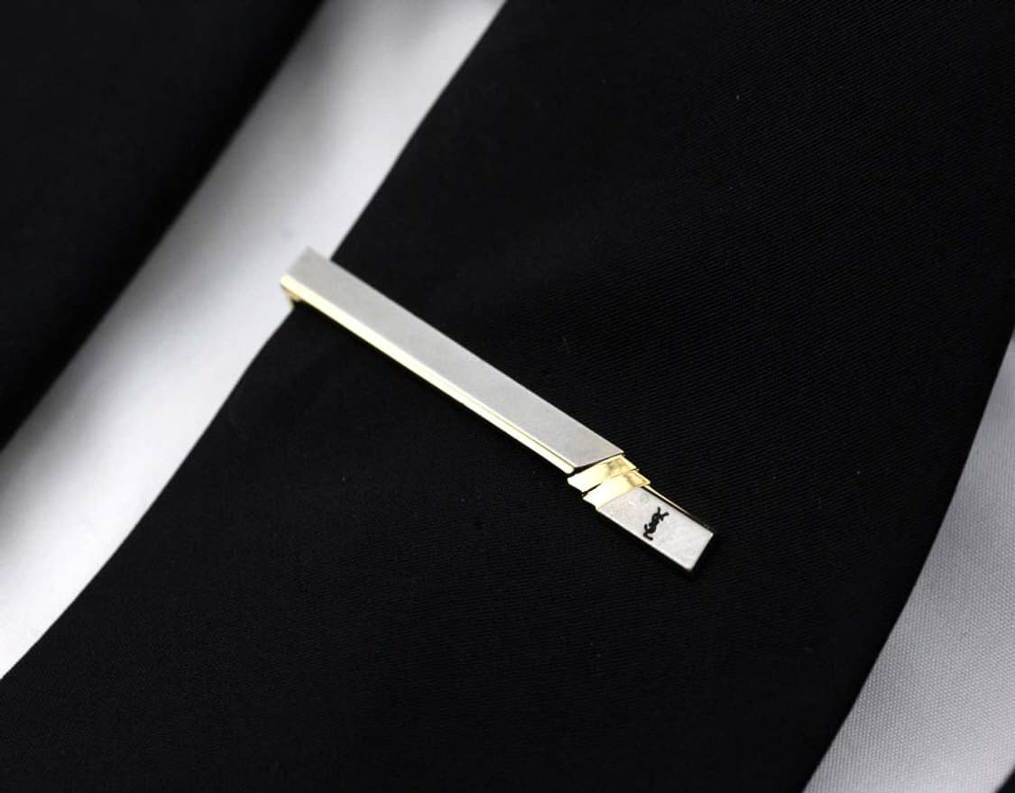 입생로랑 B+등급 5cm 남자 명품 넥타이핀 빈티지 상품이미지7