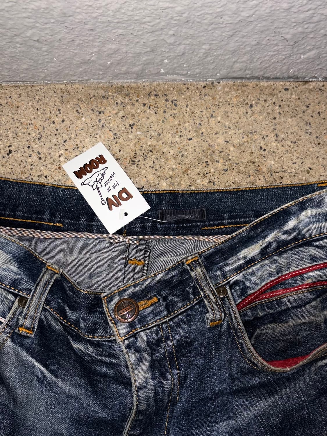 에비수 자수 데님팬츠 상품이미지8