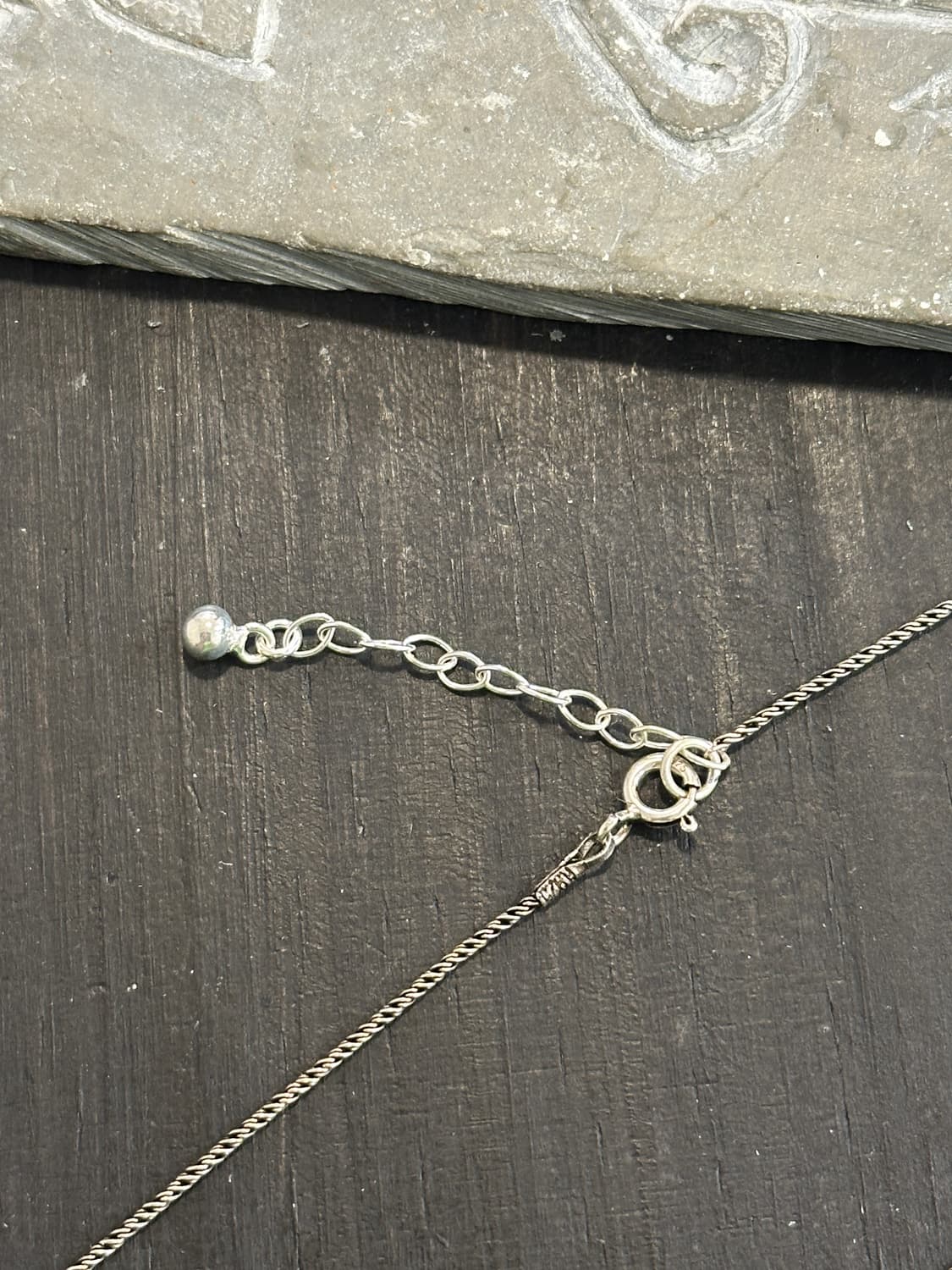 Musta karensilver mix necklace 상품이미지3