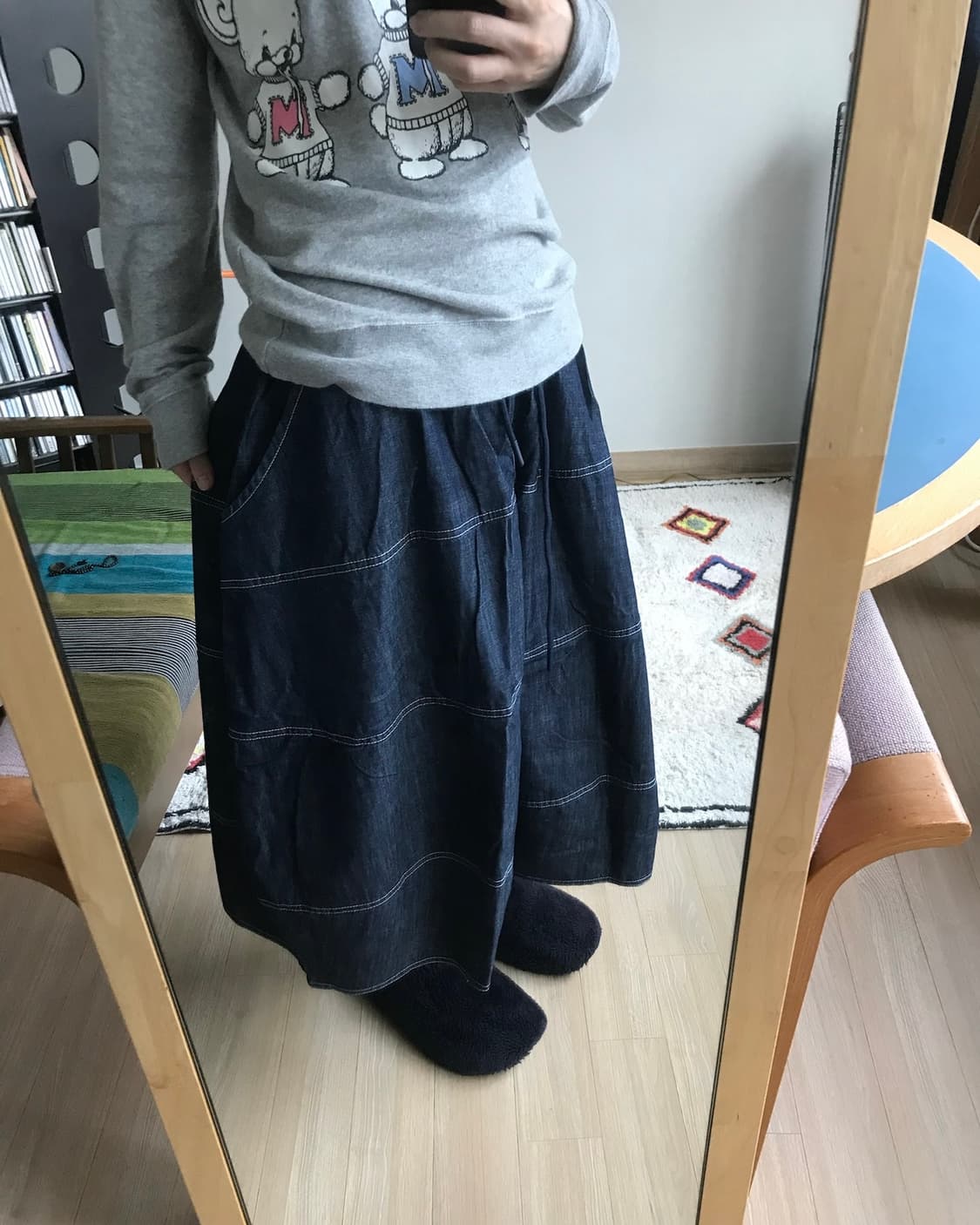 denim culotte pants 상품이미지1