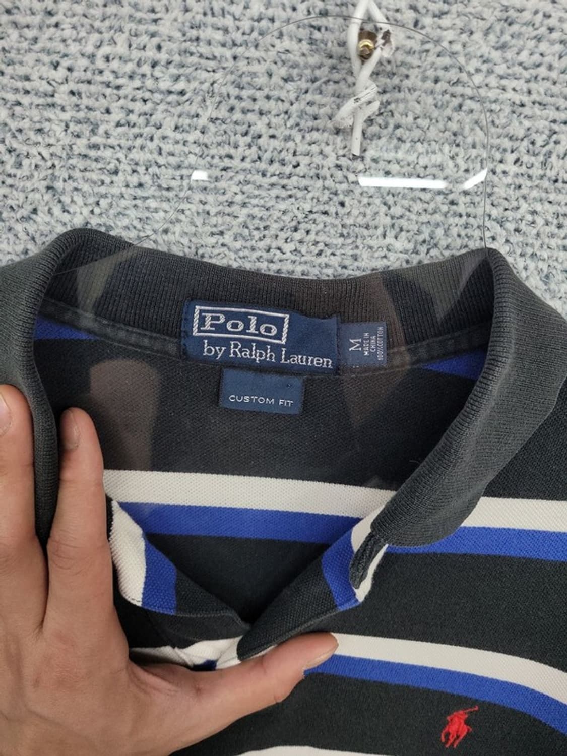 폴로 랄프로렌 스트라이프 반팔 카라티 M 상품이미지6