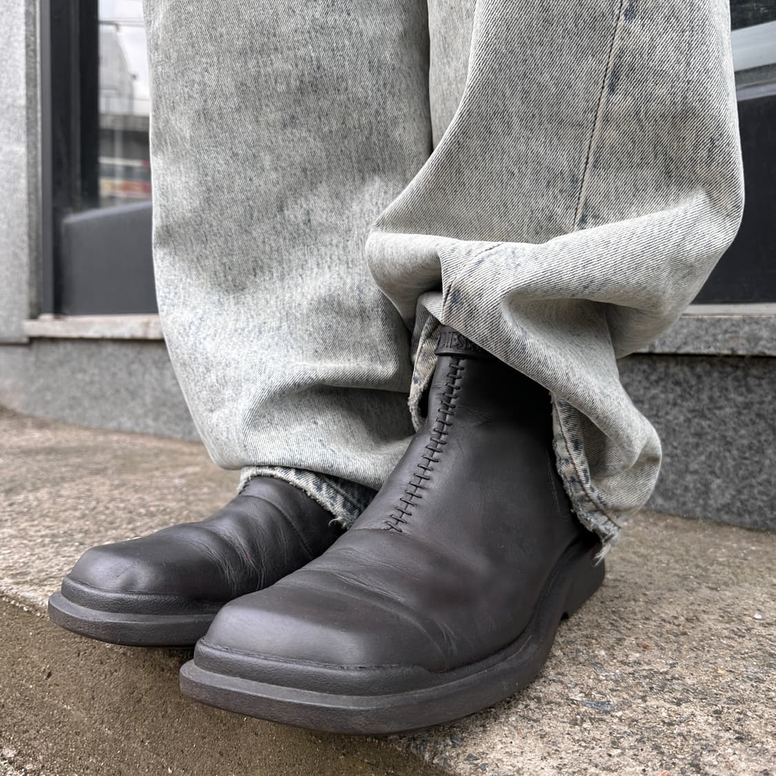 00s 디젤 스퀘어토 가죽 부츠 상품이미지1