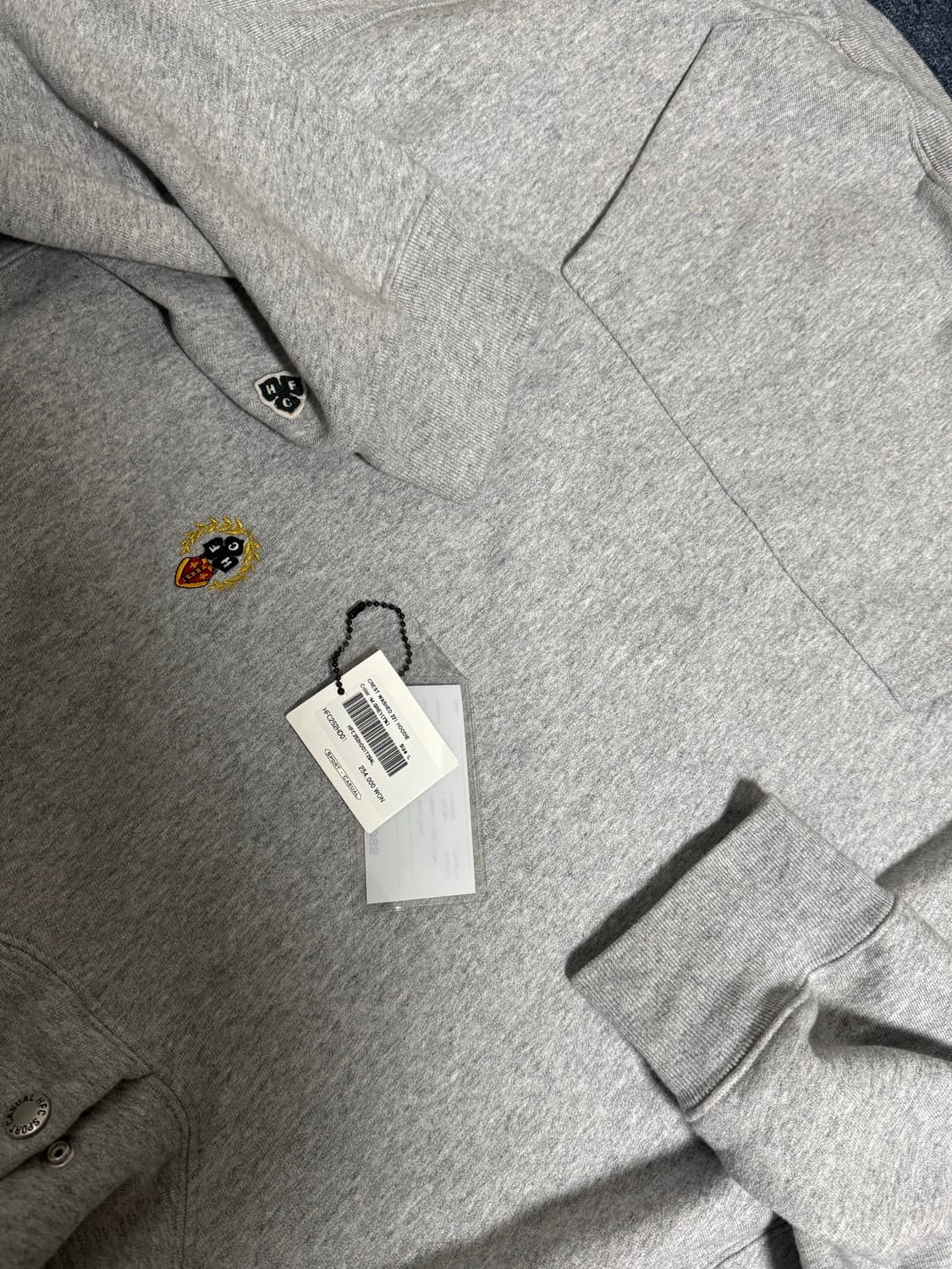 [L]헤리티지플로스 25fw 후드티 그레이 팝니다 상품이미지4