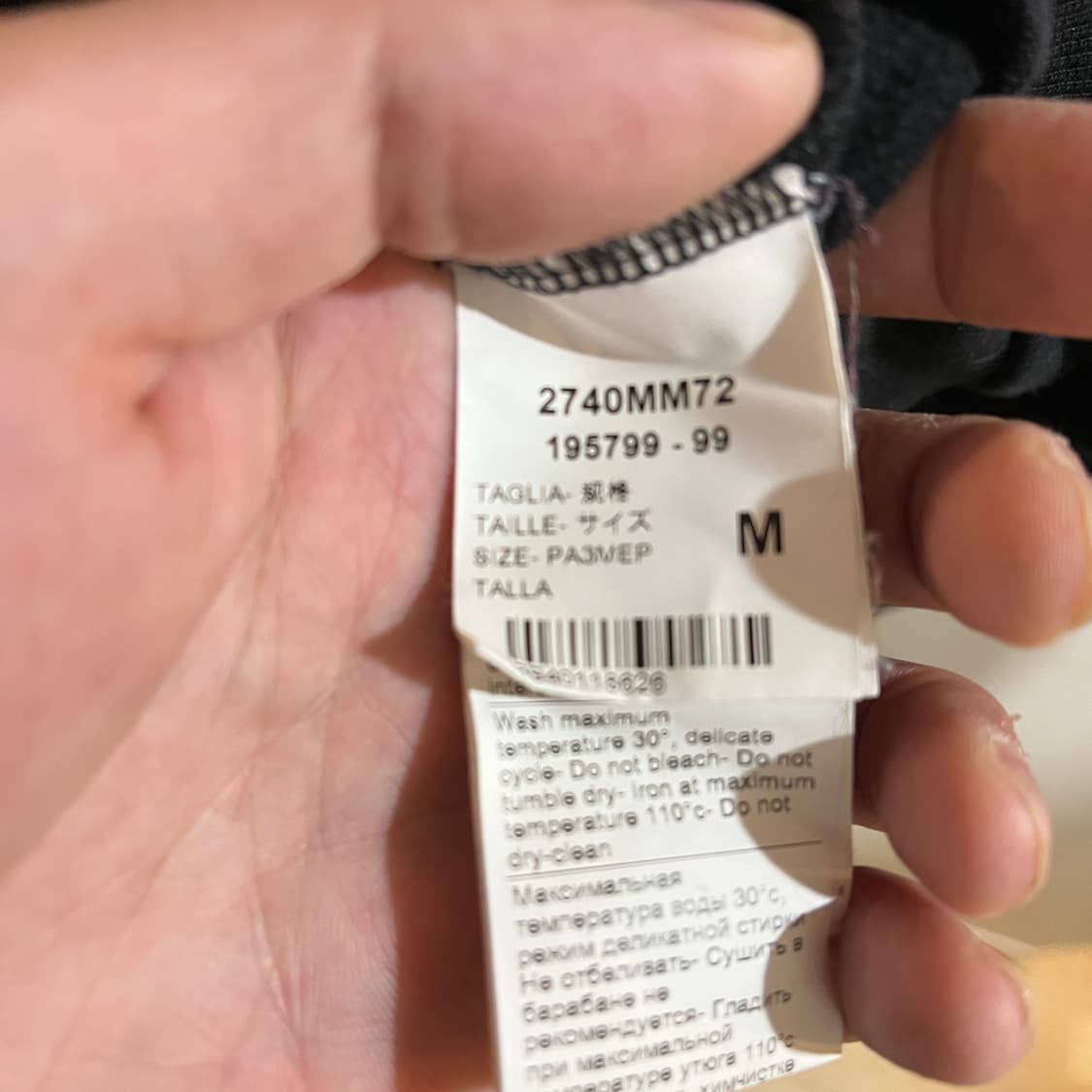 (가오리핏 오버핏M) MSGM 컬러블럭 기모 하프 집업 스웻셔츠 상품이미지5