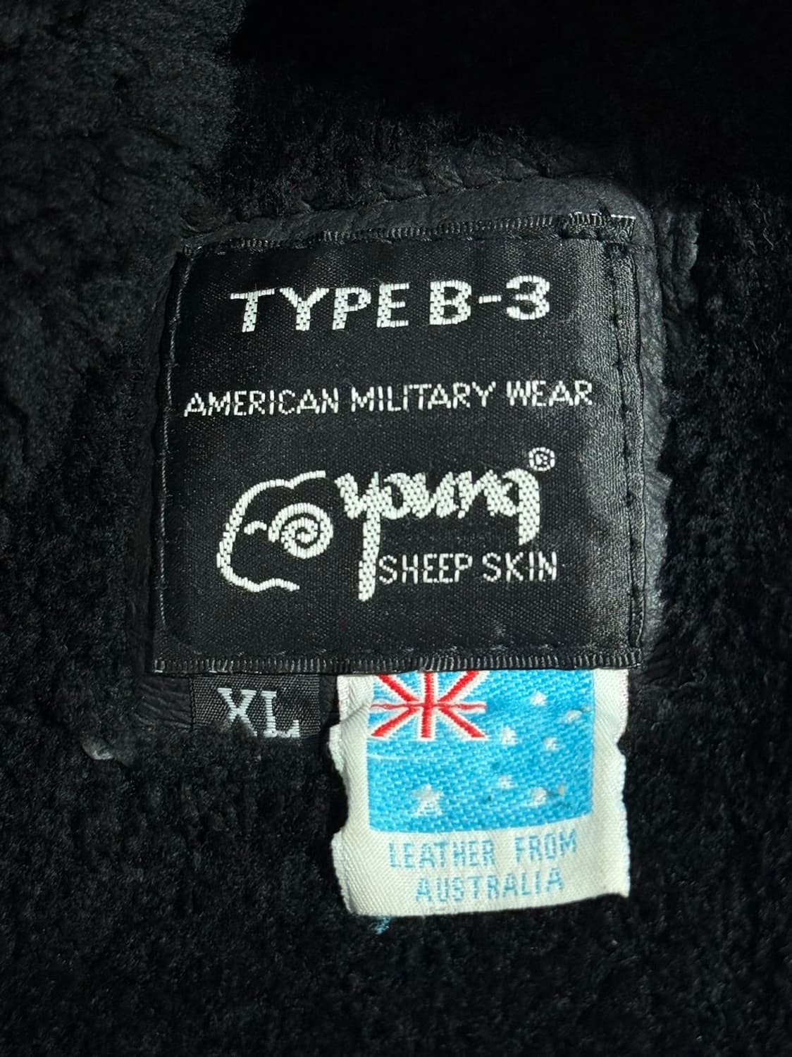 영 쉽스킨 미군 B-3 블랙 무스탕 자켓 상품이미지7