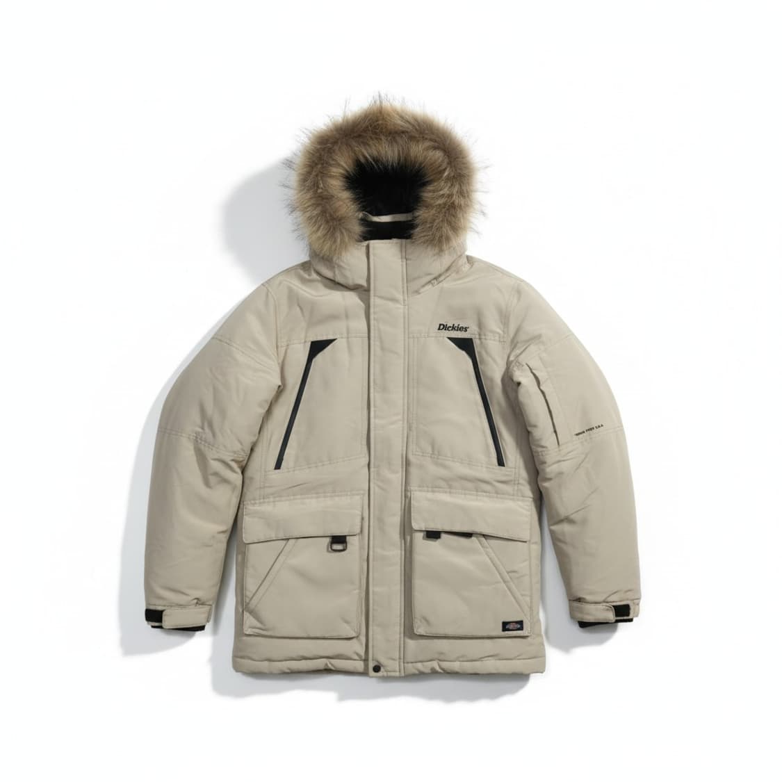 디키즈 후드 패딩 점퍼 베이지 상품이미지1