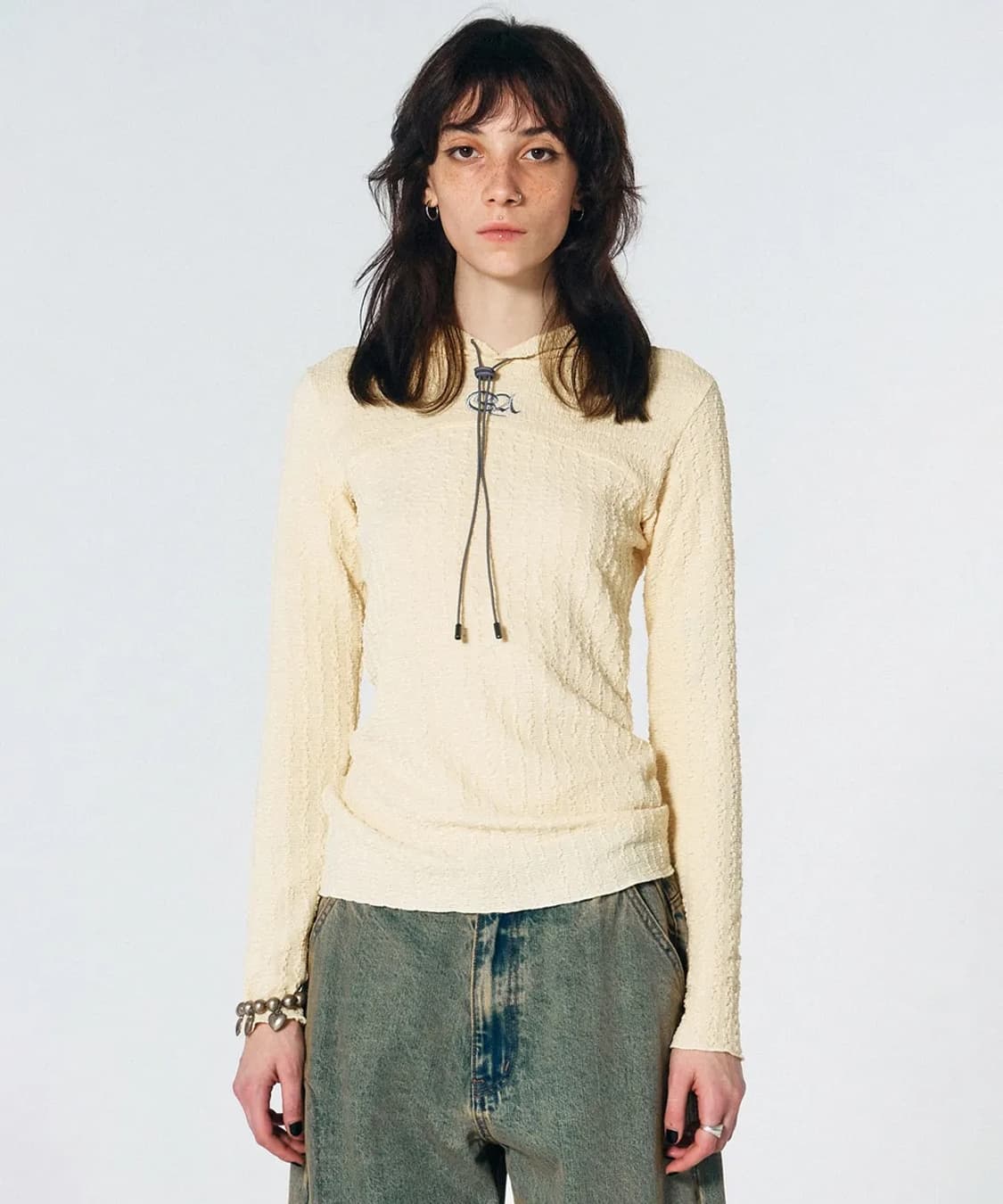 스컬프터 스트링 크링클 후디 레몬 L 상품이미지1