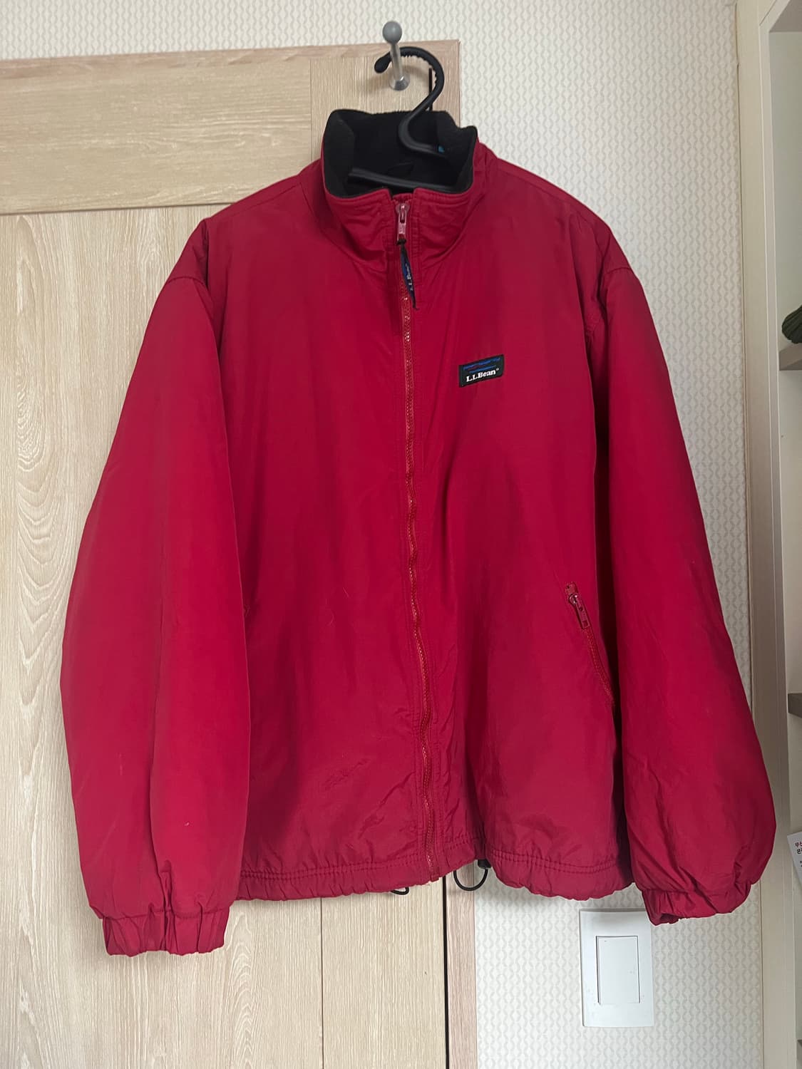 90s 엘엘빈 레드 웜업자켓 봄버자켓  쓰리시즌자켓 상품이미지1