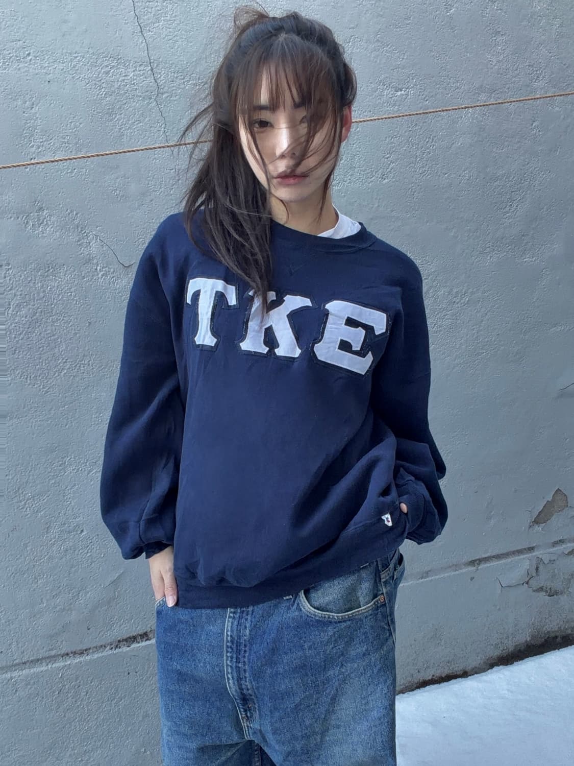 90s RUSSELL TKE U.S.A sweat t-shirt 상품이미지1