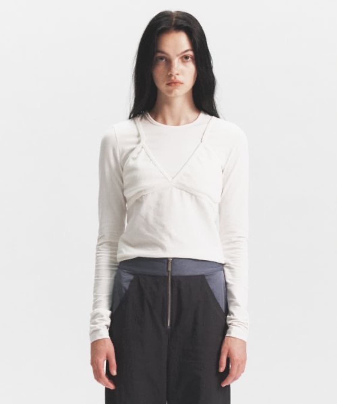 쓰리투에이티 BIKINI LAYERED TOP (WHITE) 상품이미지1