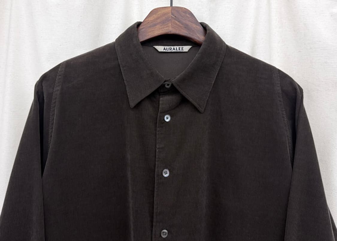 오라리 코듀로이 셔츠 브라운 상품이미지2