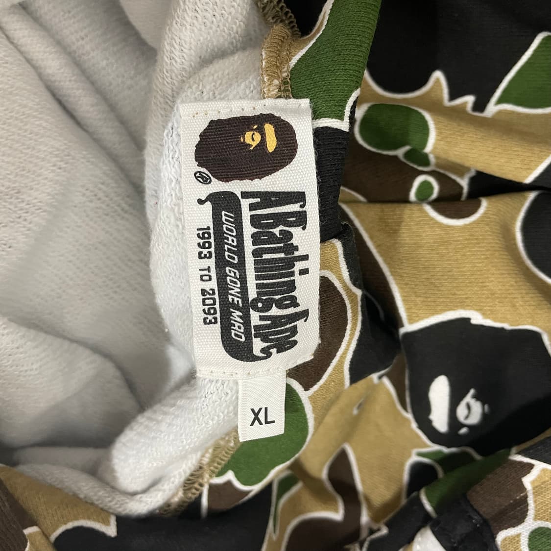 XL) 베이프 스타 카모 황계 샤크후드 집업 상품이미지4
