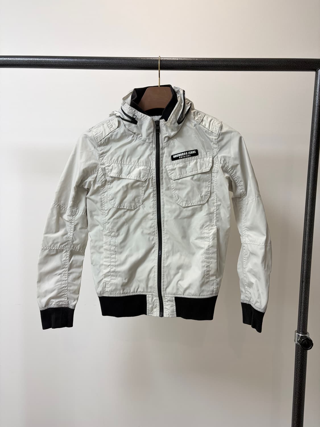 (S) buckaroo 버커루 히든 후드 바람막이 블루종 자켓 상품이미지1