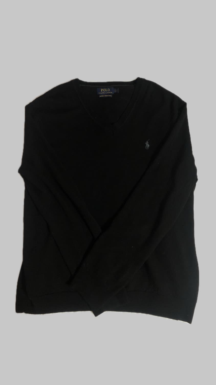 [폴로 랄프로렌] 브이넥 블랙 니트 (실버 포니) 상품이미지2