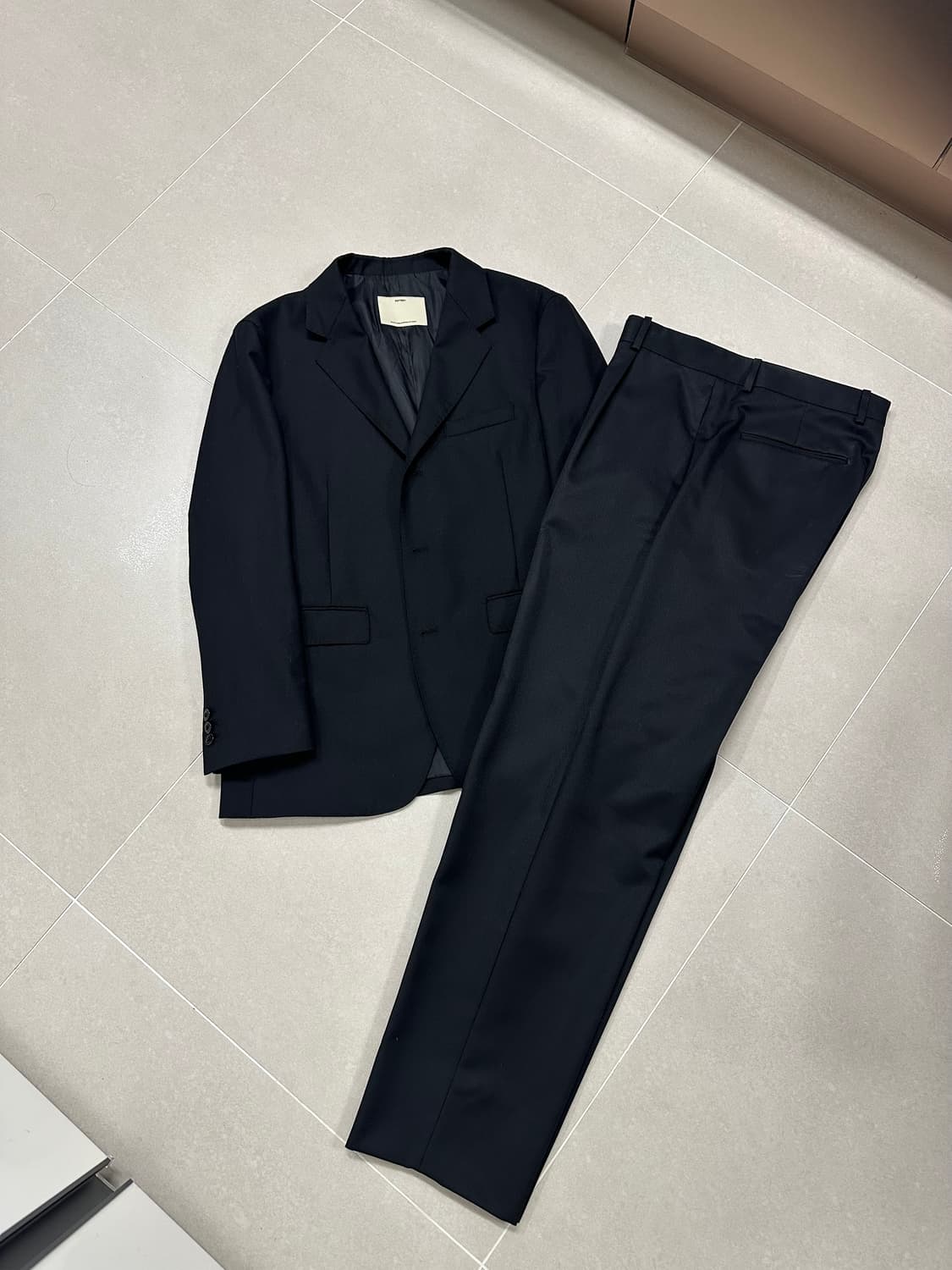 포터리 울 셋업 블랙 3/4 상품이미지1