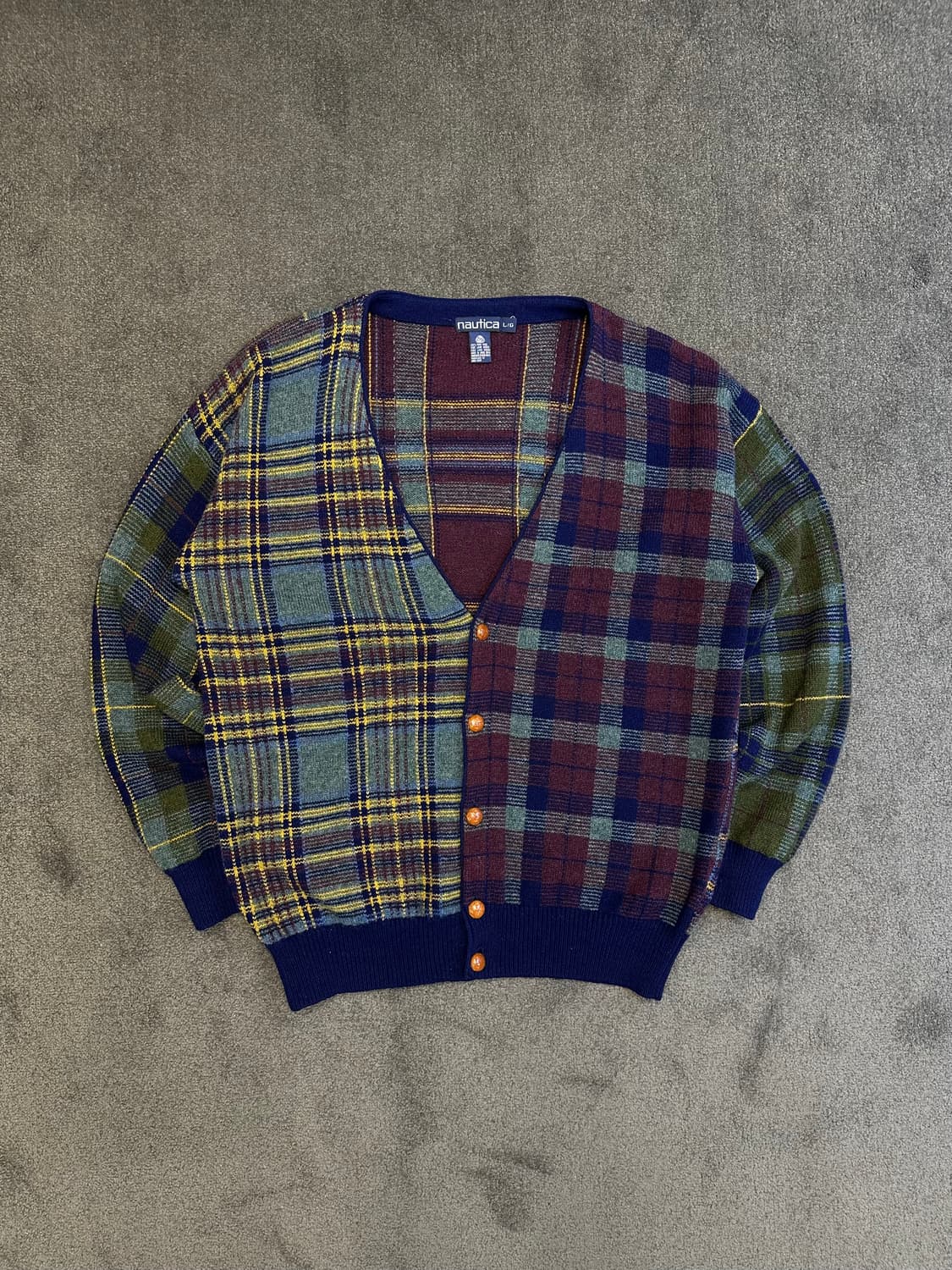 Nautica 체크 가디건 L (빅사이즈) 상품이미지1