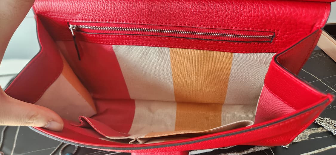 구찌 뱀부 클랩 클러치 레드 상품이미지2