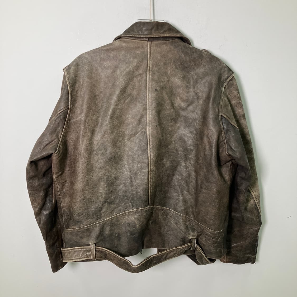 VTG 빈티지 브라운 소가죽 라이더 자켓 L 상품이미지2