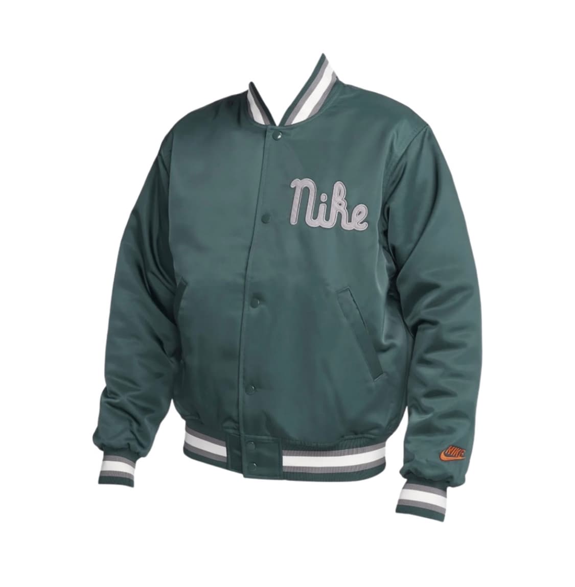 나이키 덕아웃 루즈 사틴 자켓 딥 정글 플랫 퓨터 상품이미지1