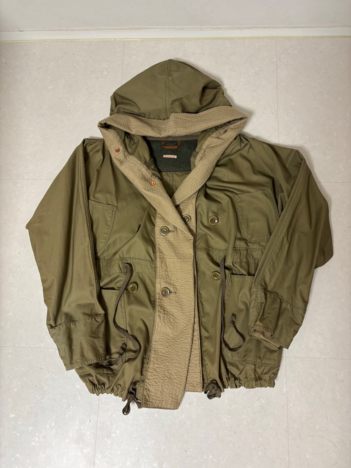 캐피탈 링코트 올리브 1사이즈 상품이미지1