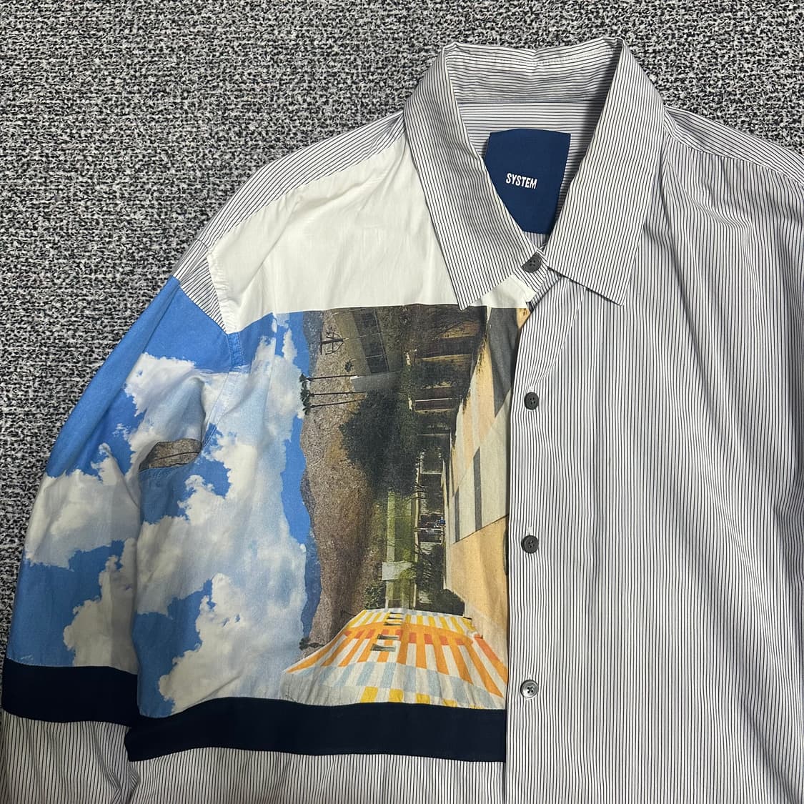 (105) 시스템옴므 스트라이프 오버핏 셔츠 상품이미지2