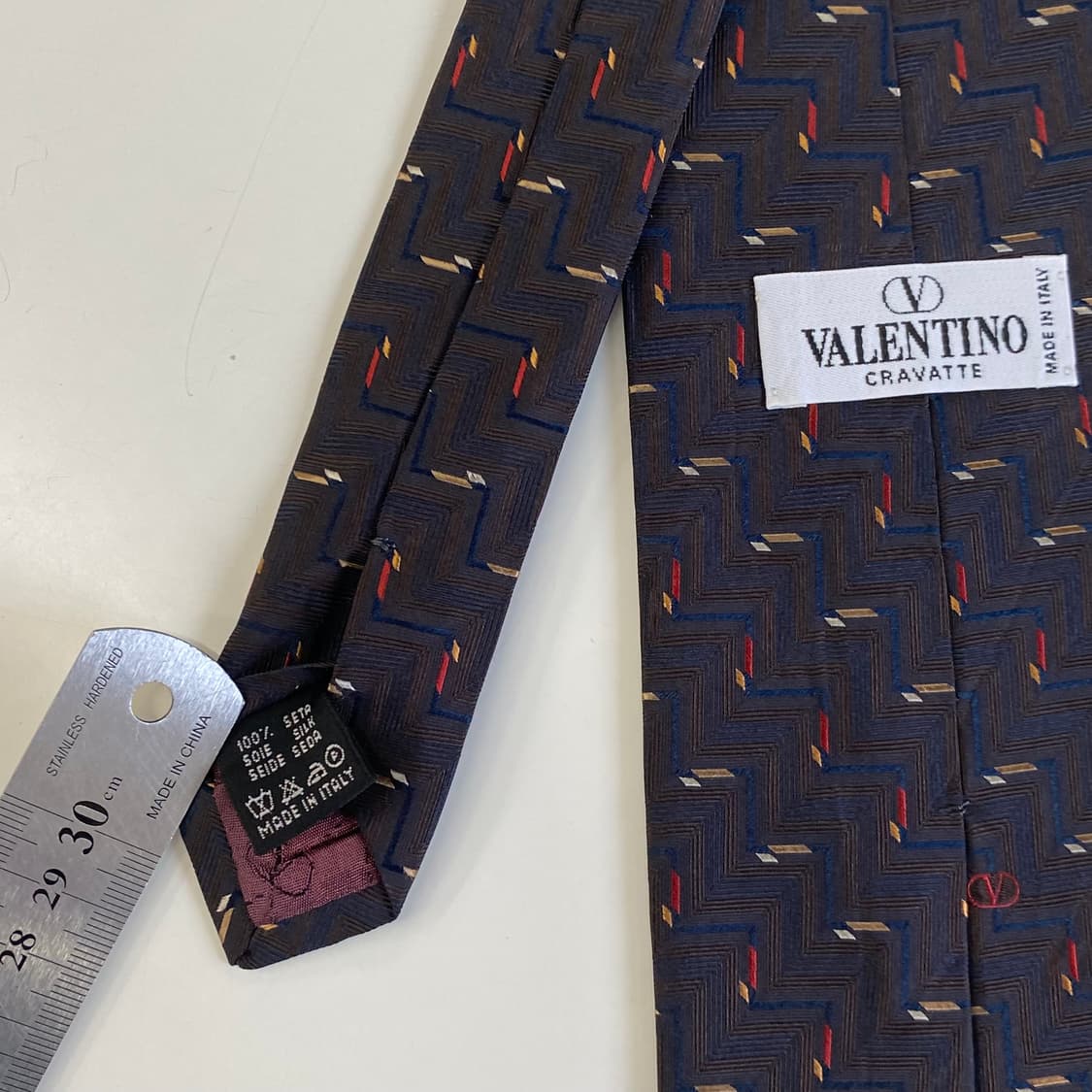 발렌티노(Valentino Garavani) 심플로고 정품 명품넥타이 상품이미지6