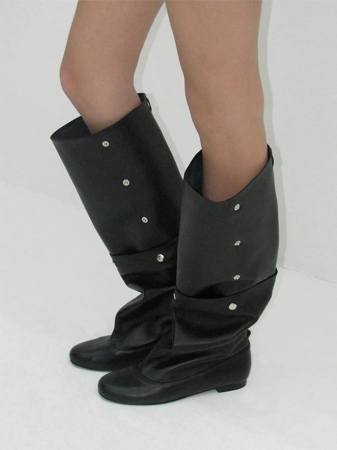 Partimento Women 멀티웨이 슬라우치 플랫 톨 부츠 255 상품이미지4