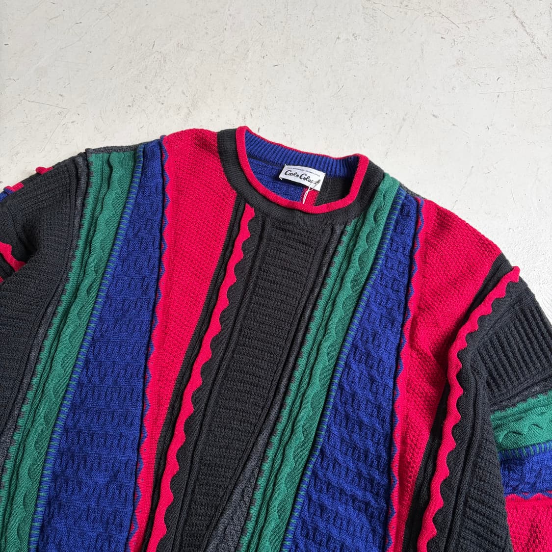 90s 카를로 콜루치 빈티지 케이블 니트 XL 상품이미지4
