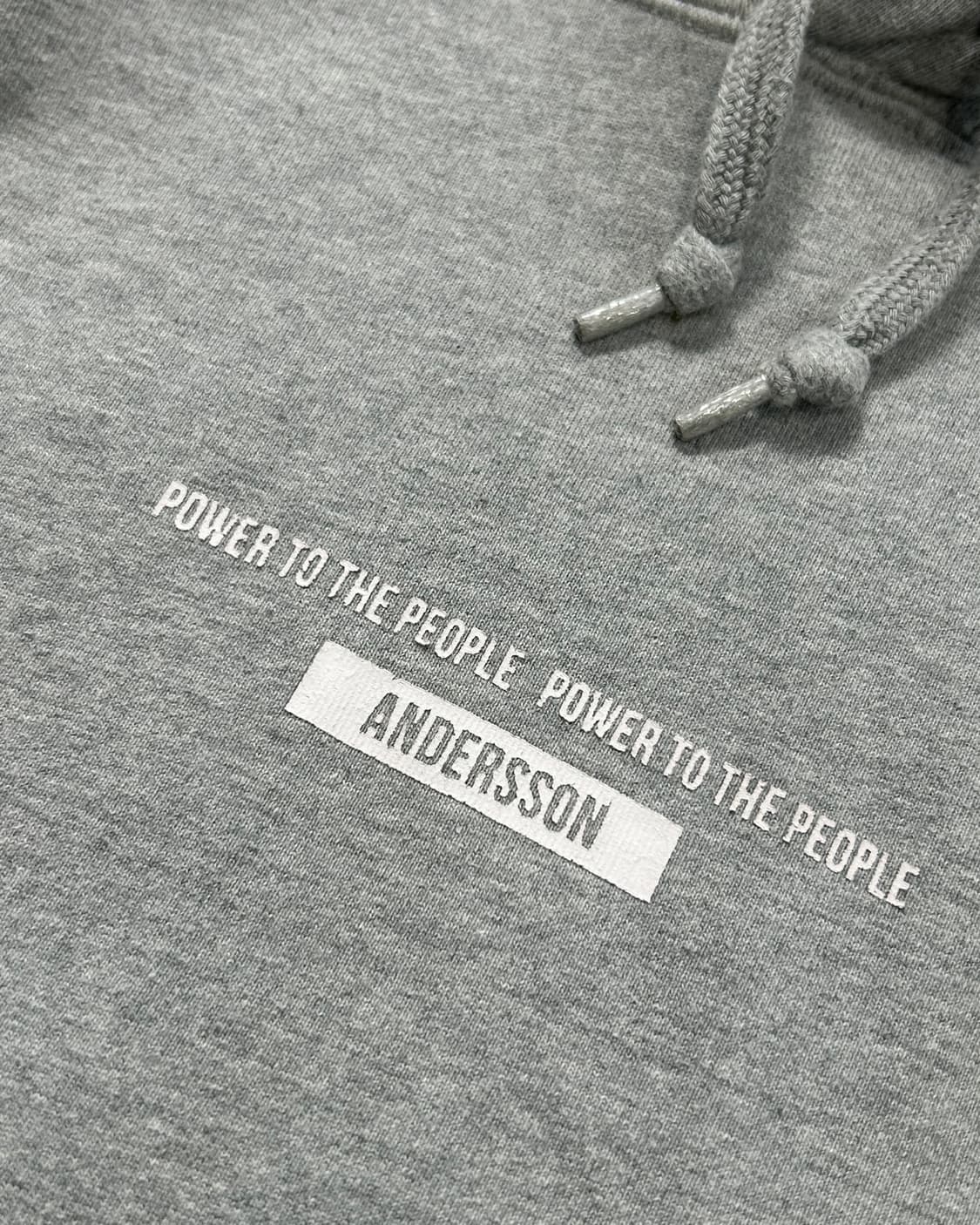 엔더슨벨 빅로고 그레이 후드티  상품이미지5