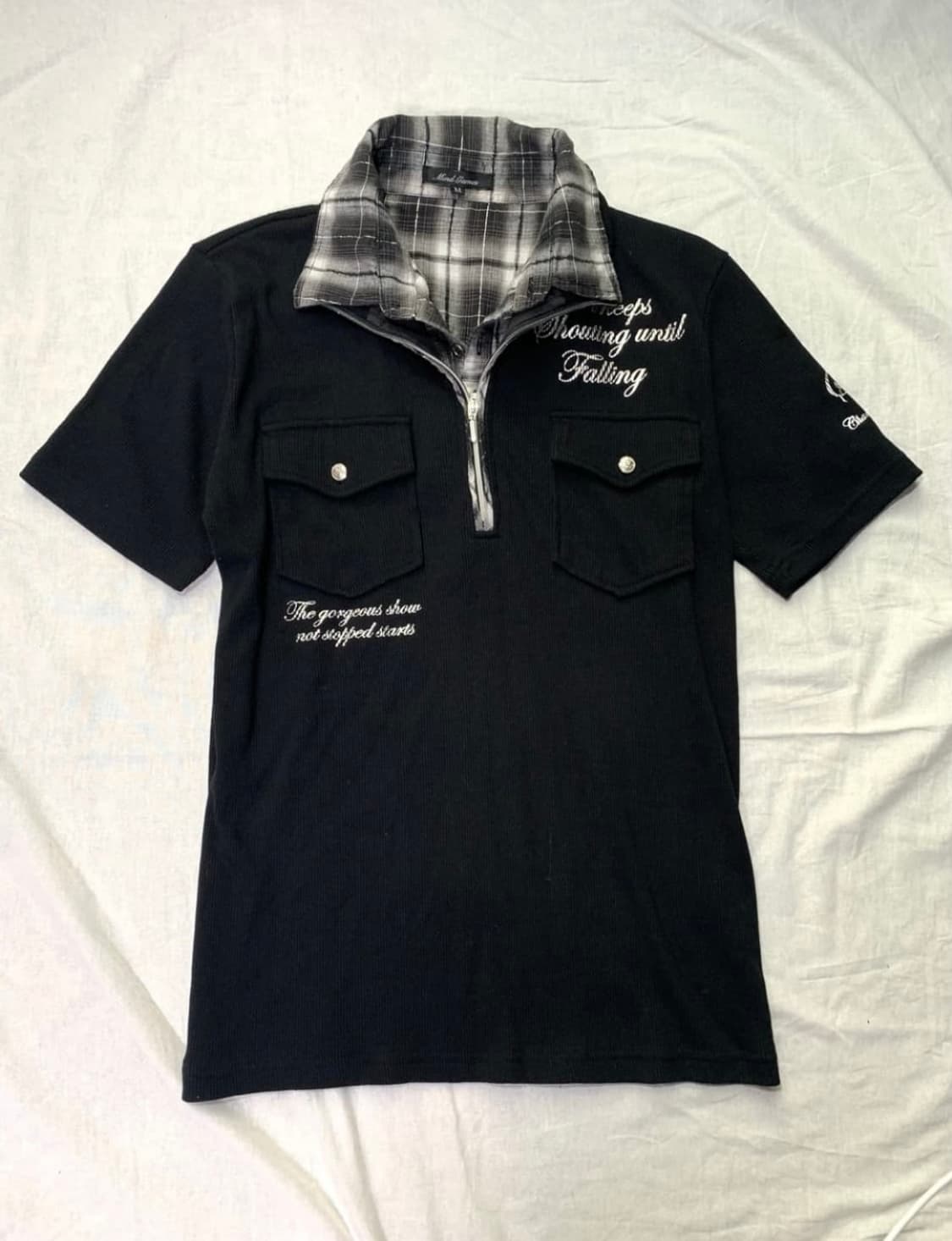 펑크 레이어드 레터링 반팔 티셔츠 상품이미지1