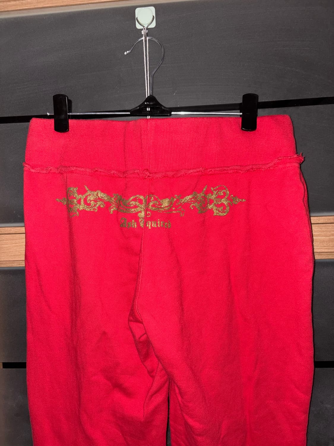 ASK ENQUIRED 골드펄 레터링 로우라이즈 슬림 부츠컷 팬츠 상품이미지6