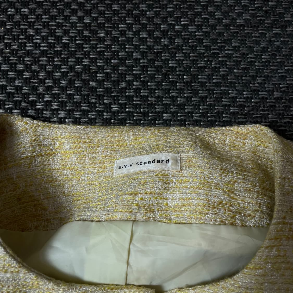 JPN 옐로우 멀티포켓 트위드 숏 자켓 M 상품이미지4