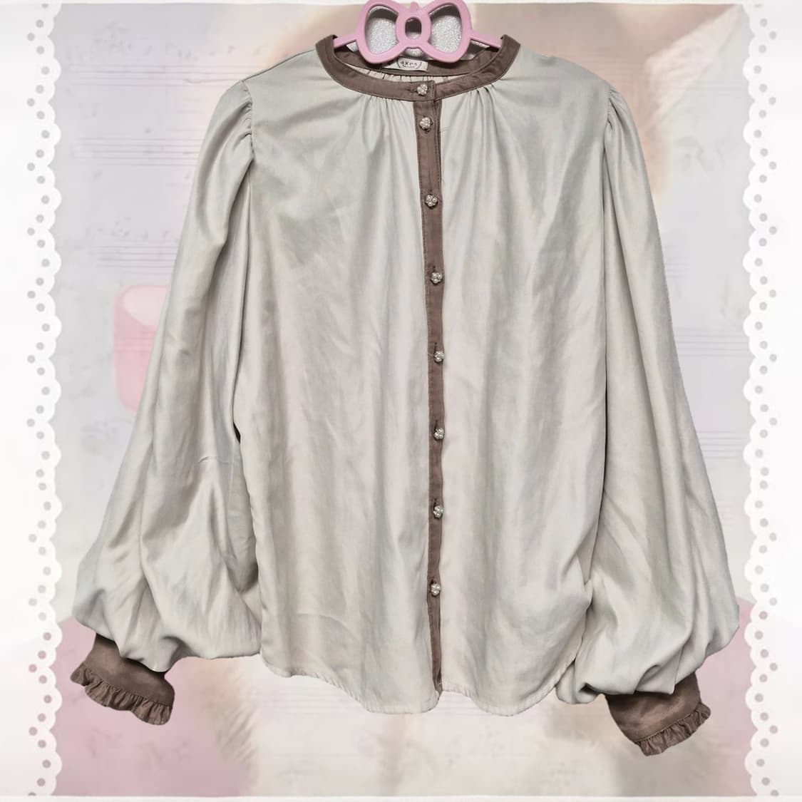 라떼갸루 로걀 로리타 리즈리사 서스펜더 스커트 엑시즈팜 블라우스 상품이미지2