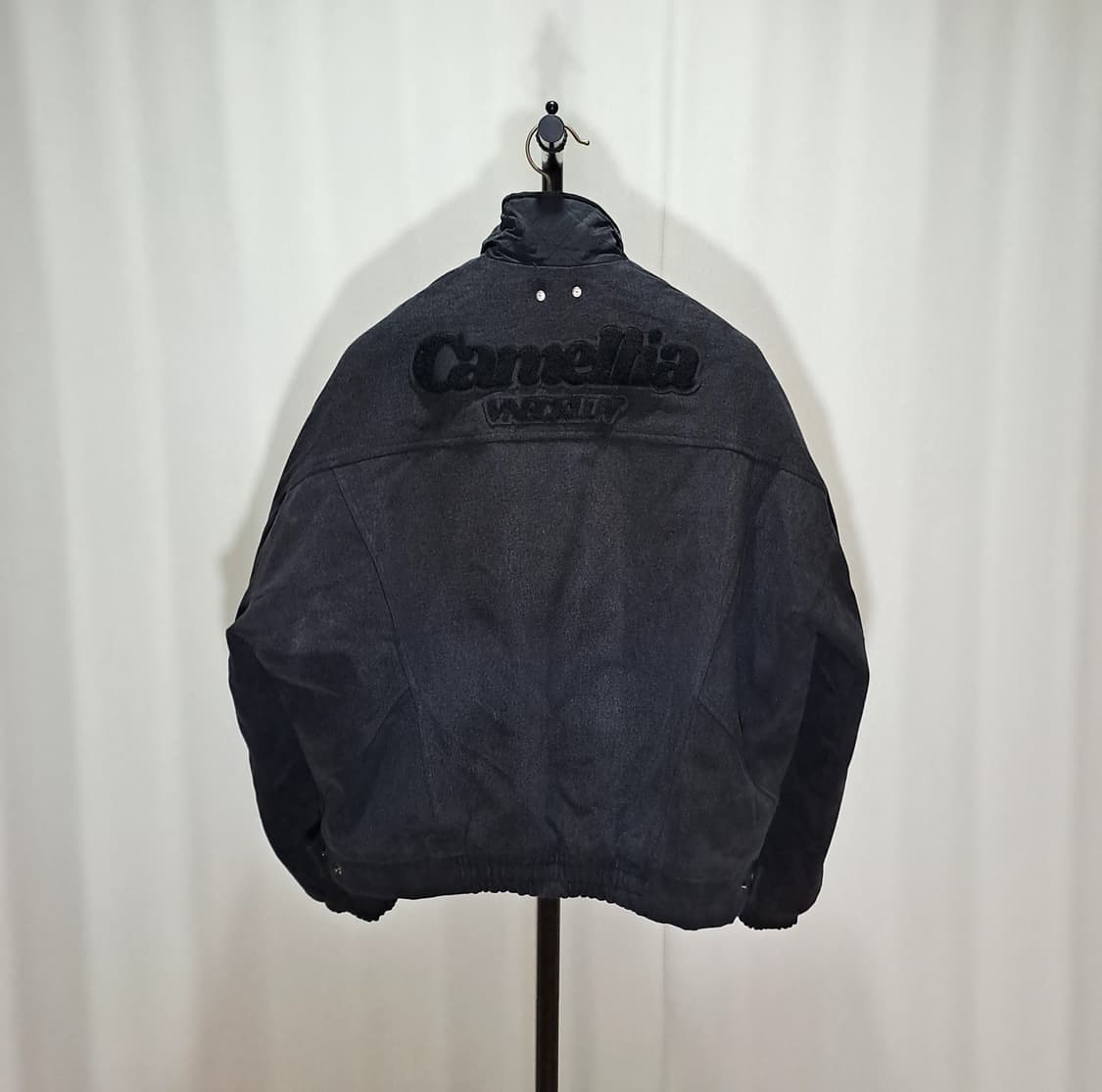 (택포) 브이넥러버 리버서블 데님 퀼팅 자켓 L B190 상품이미지5