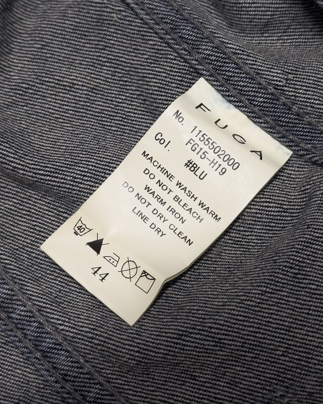 {FUGA} Wrinkle Wash Slim Denim Jacket    상품이미지10