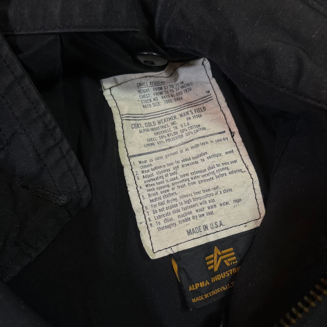 알파인더스트리 M65 필드자켓  상품이미지4