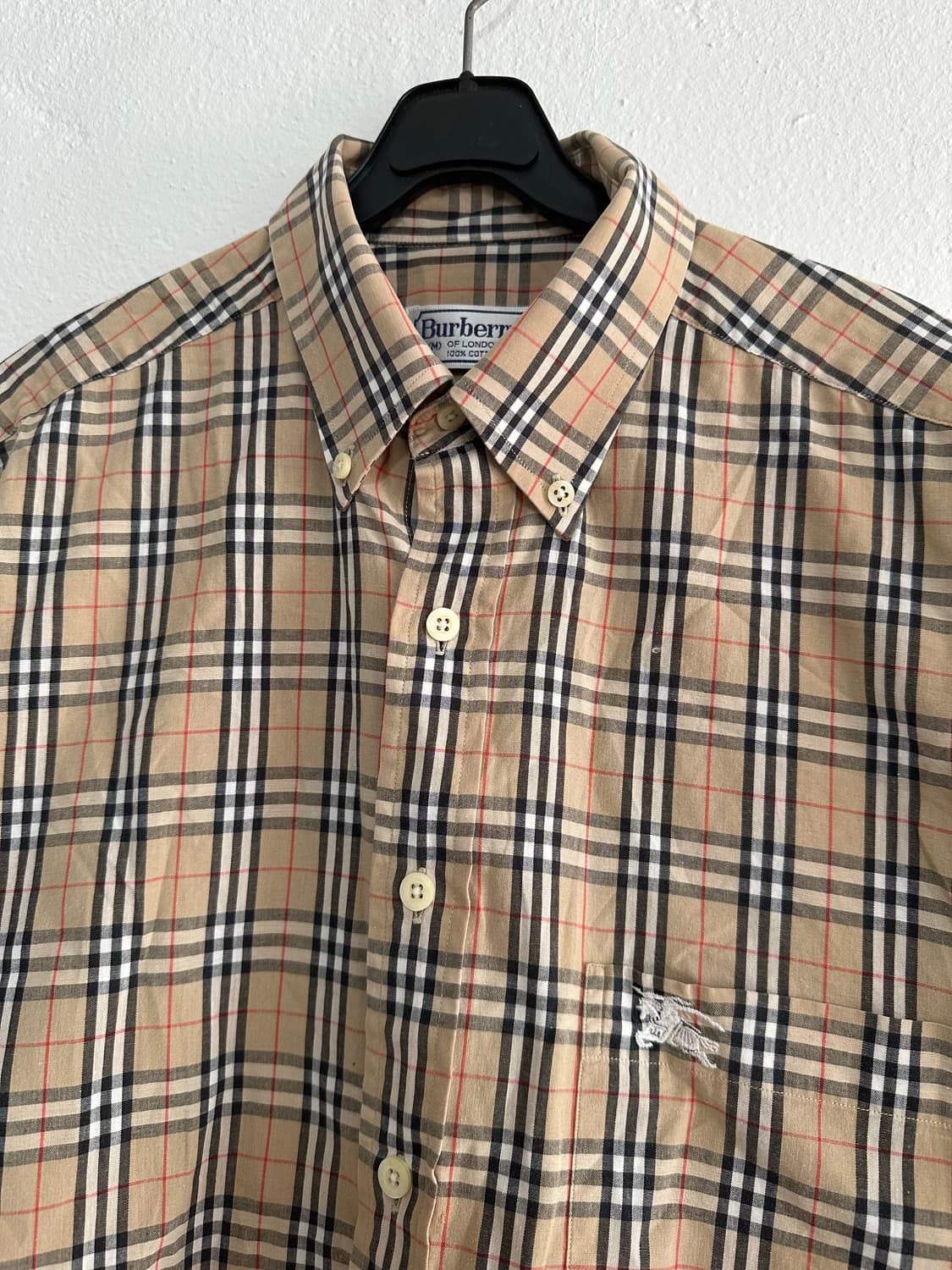 버버리 노바체크 베이지 반팔셔츠 상품이미지4