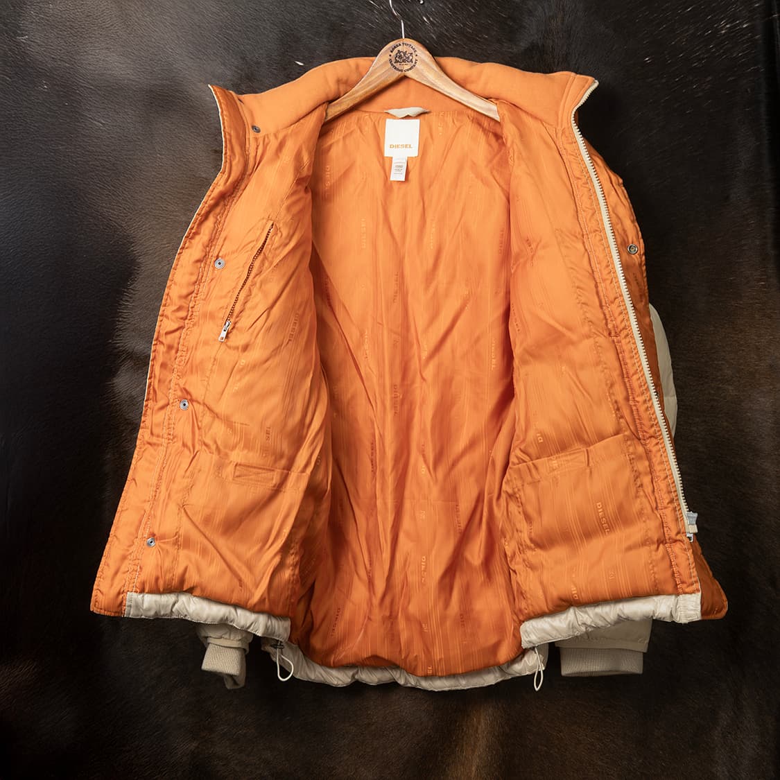 [L] 00s 디젤 덕다운 자켓 베이지 MO-2475  상품이미지10