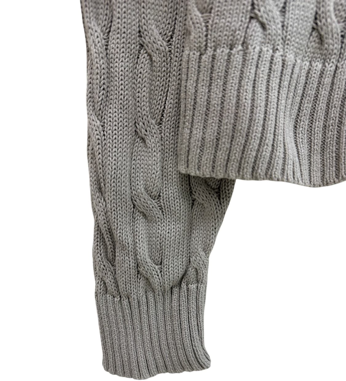 폴로 꽈배기니트 웜그레이 (XL) 상품이미지4