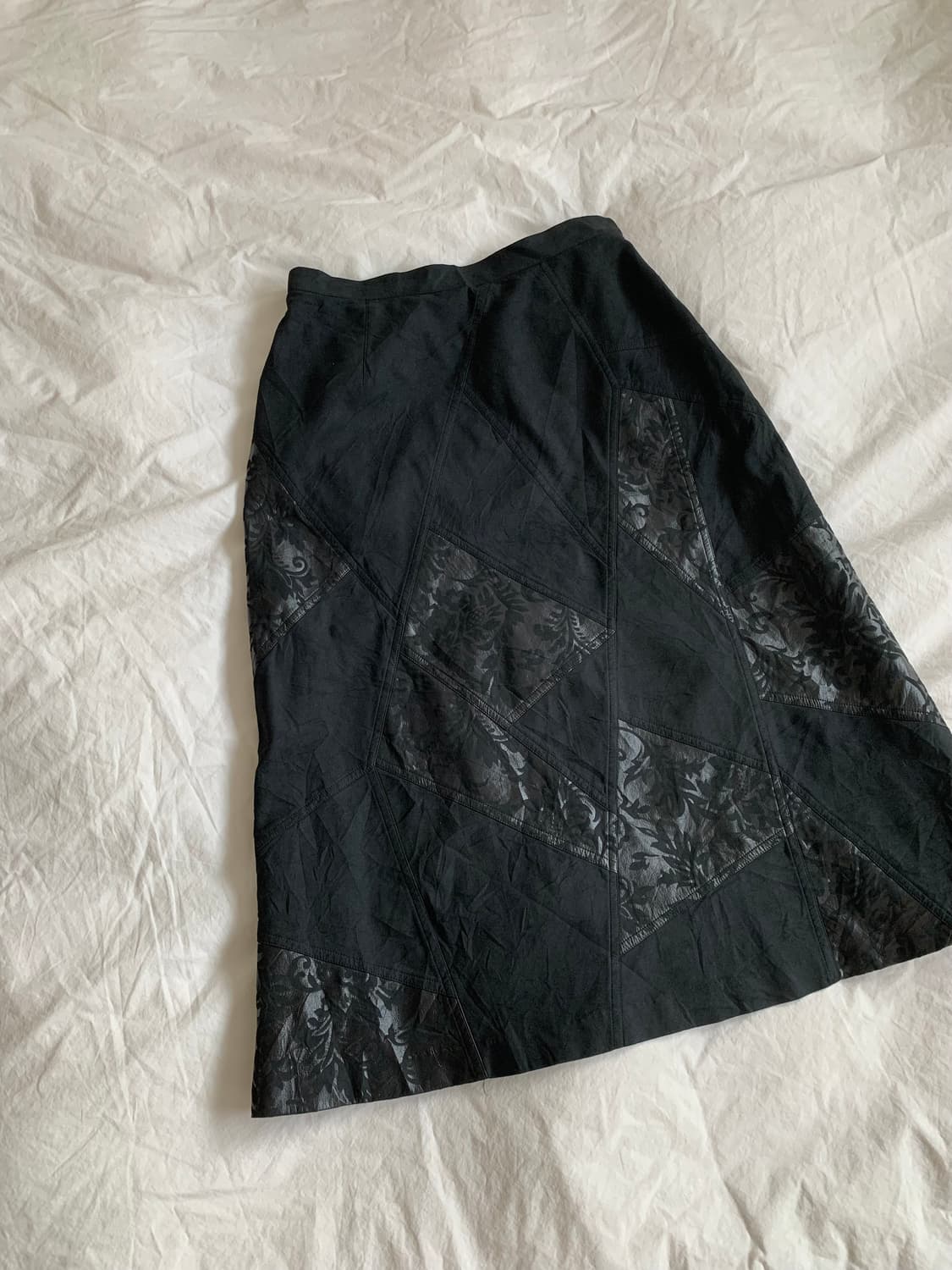 패턴 레더 스커트 상품이미지2