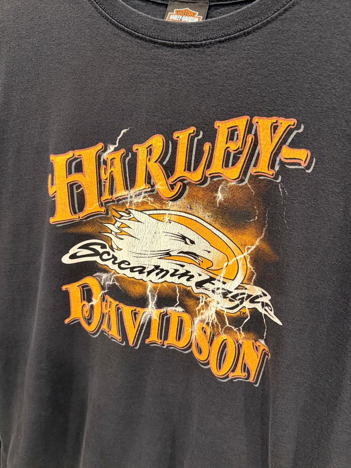 00s Harley-Davidson 할리데이비슨 썬더 페이딩 반팔 티셔츠 상품이미지4