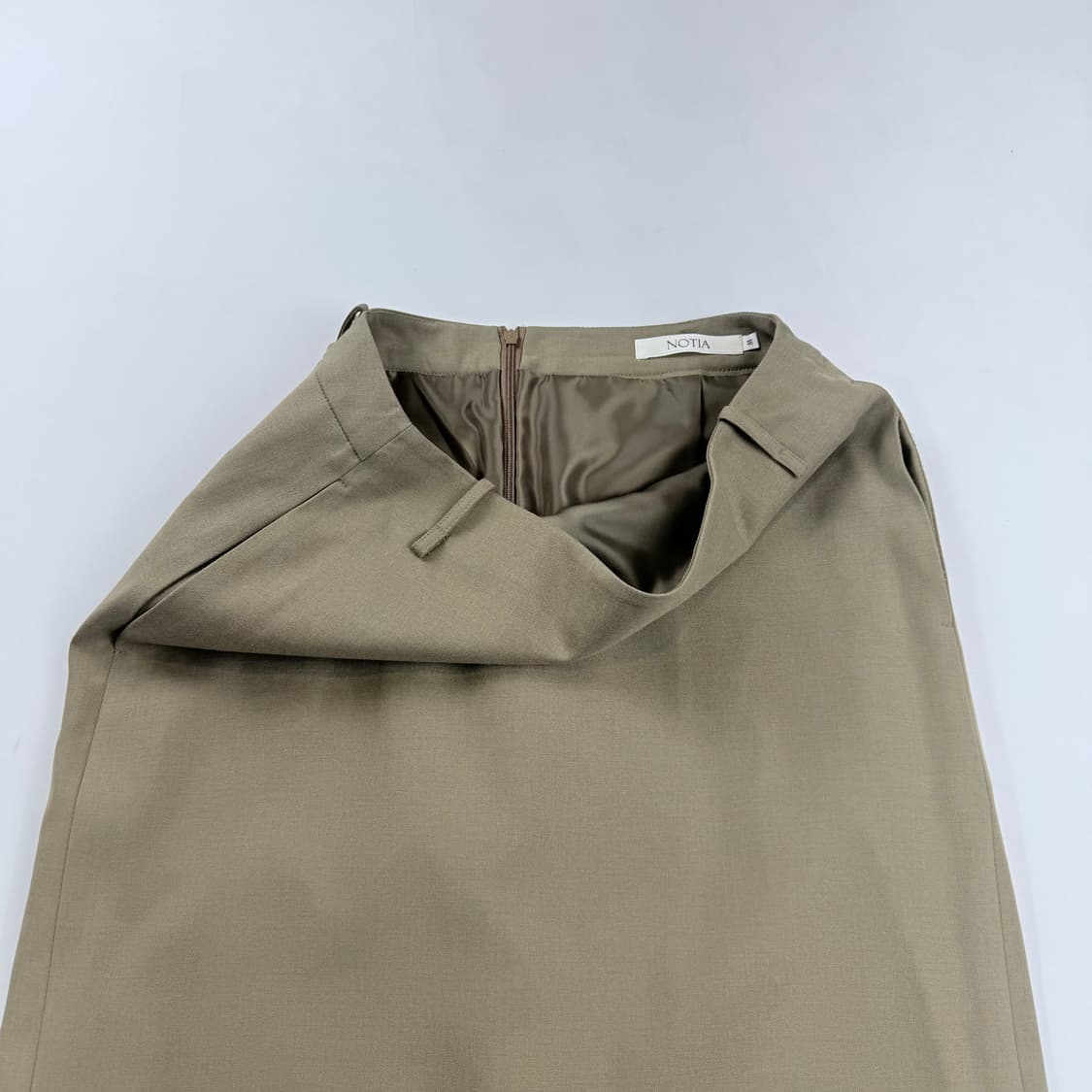 NOTIA 노티아 스탠다드핏 롱스커트 카키 M 상품이미지5