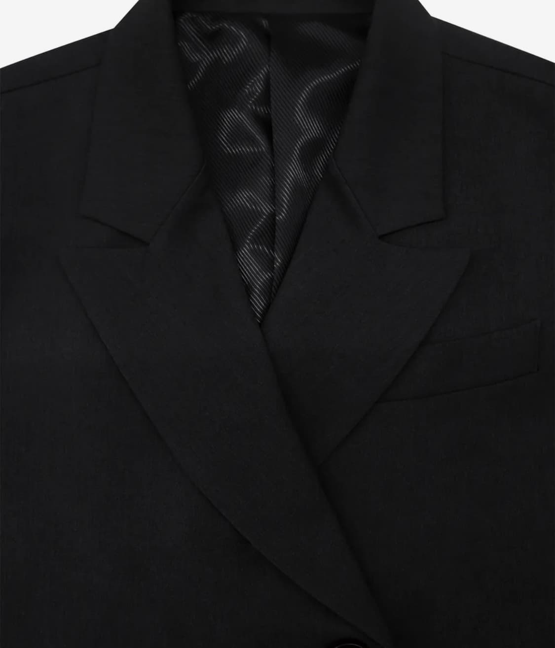 트리밍버드 Peaked Lapel Maxi Coat [ Black ] 상품이미지6