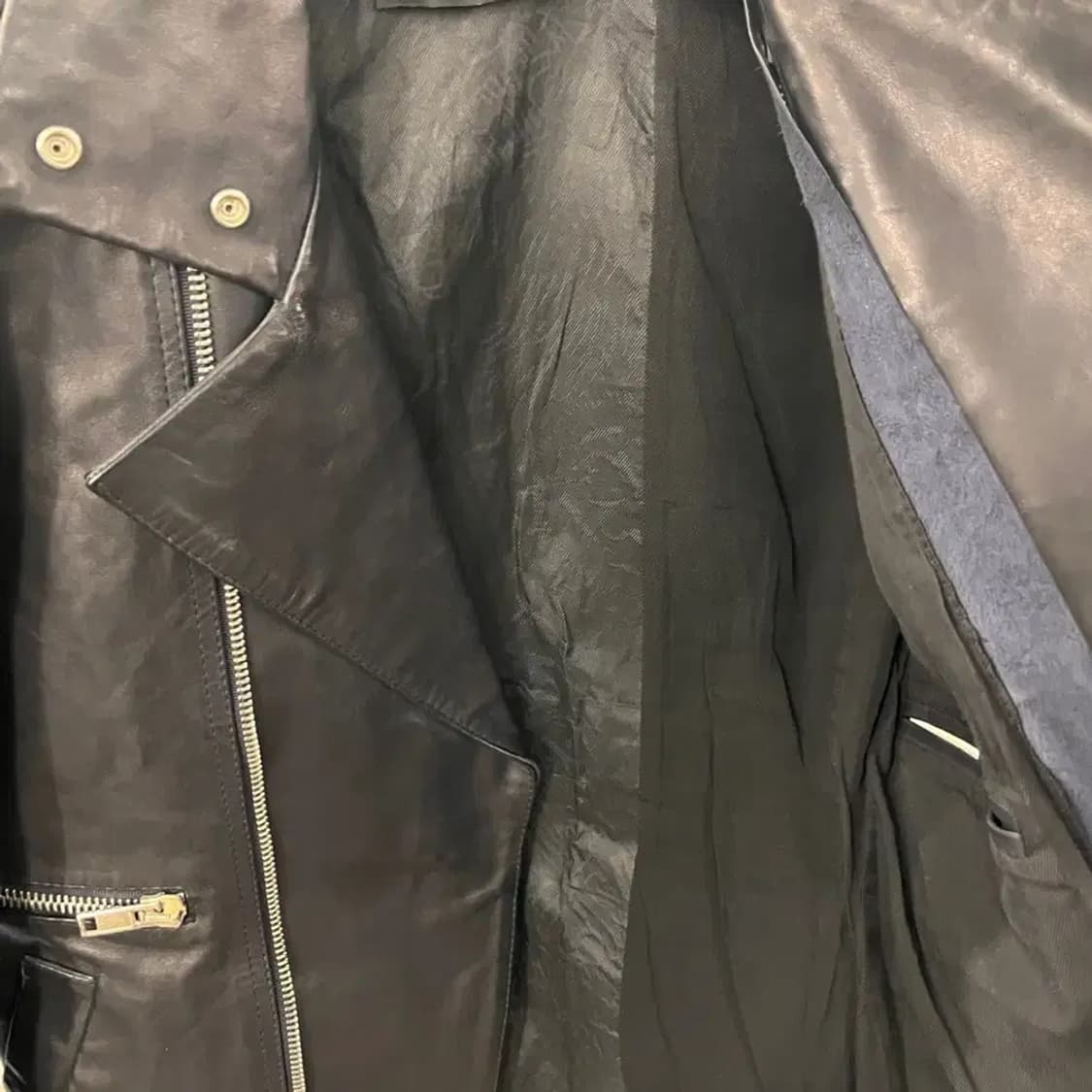 Diesel Black Gold 가죽 라이더 자켓 44 상품이미지4