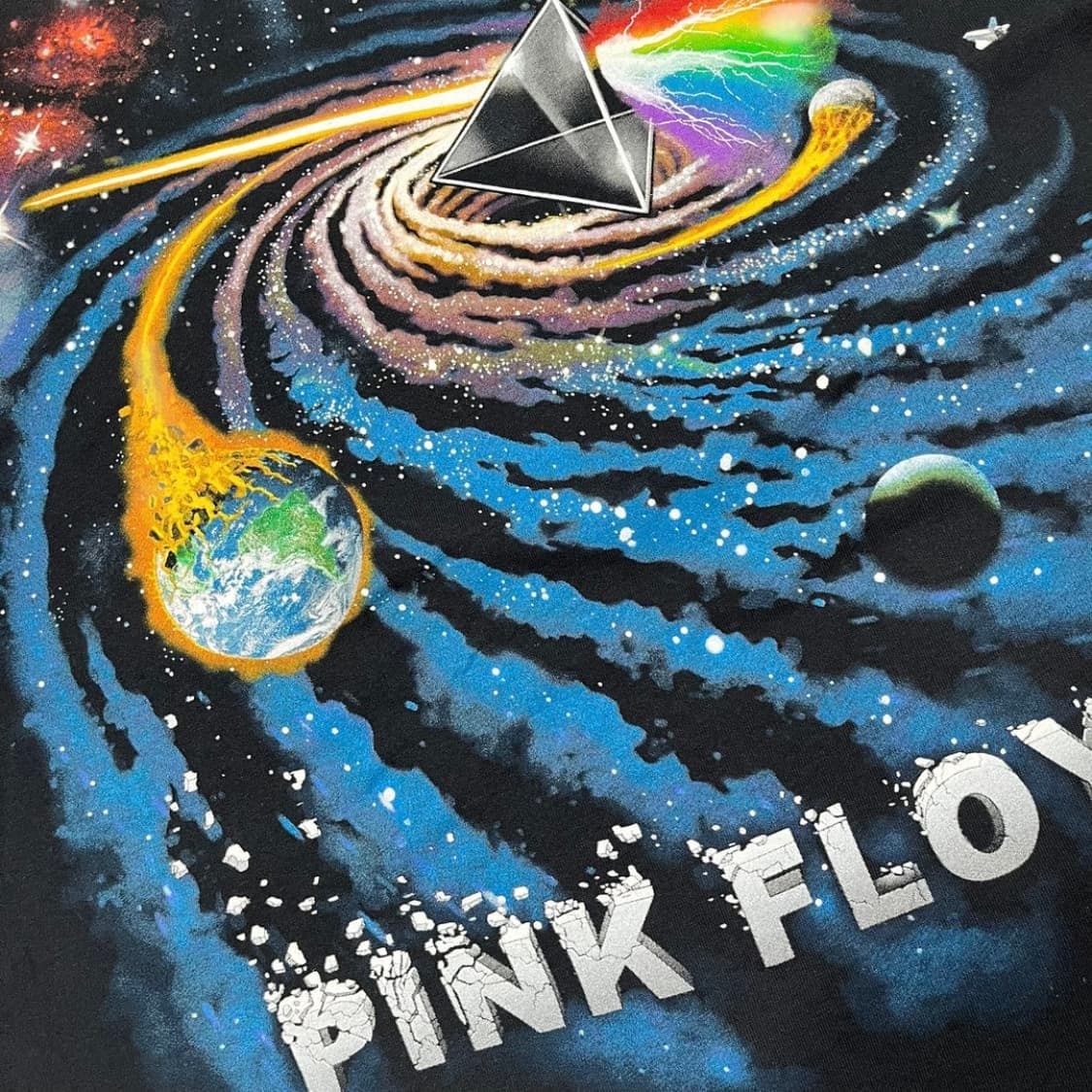 리퀴드 블루 핑크 플로이드 밴드 2014s 우주 반팔 티셔츠 상품이미지3