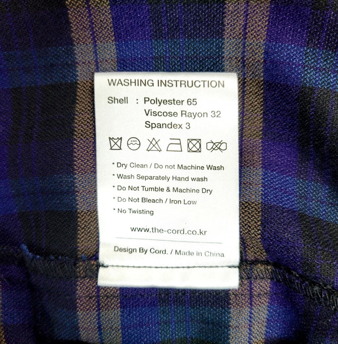 Cord 코드 플레이브 체크 롱 셔츠 상품이미지7