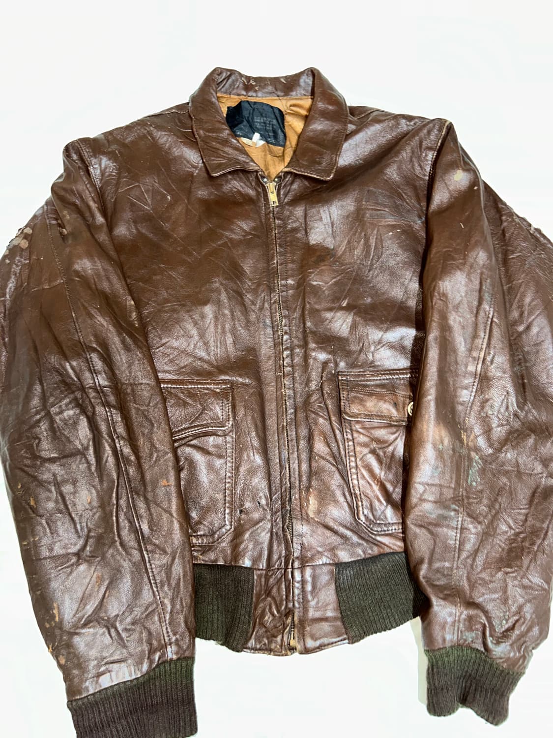 80~90s harley Davison 가죽 자켓 상품이미지3