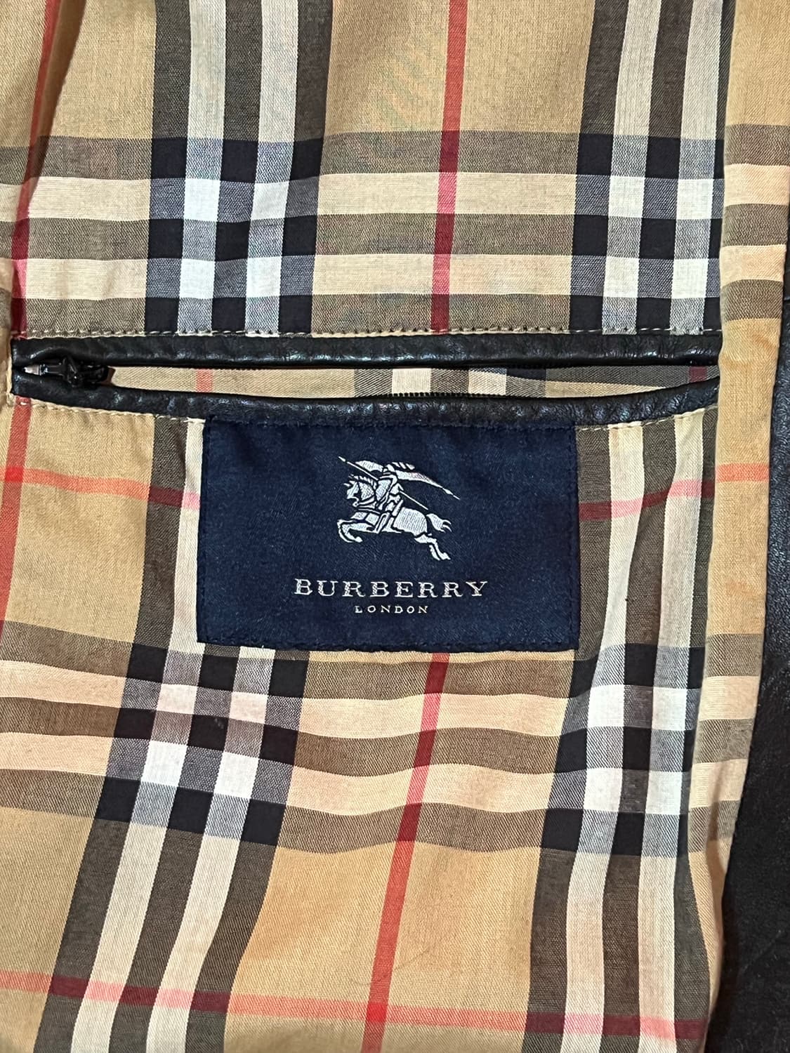 90s Burberry leather jacket 상품이미지5